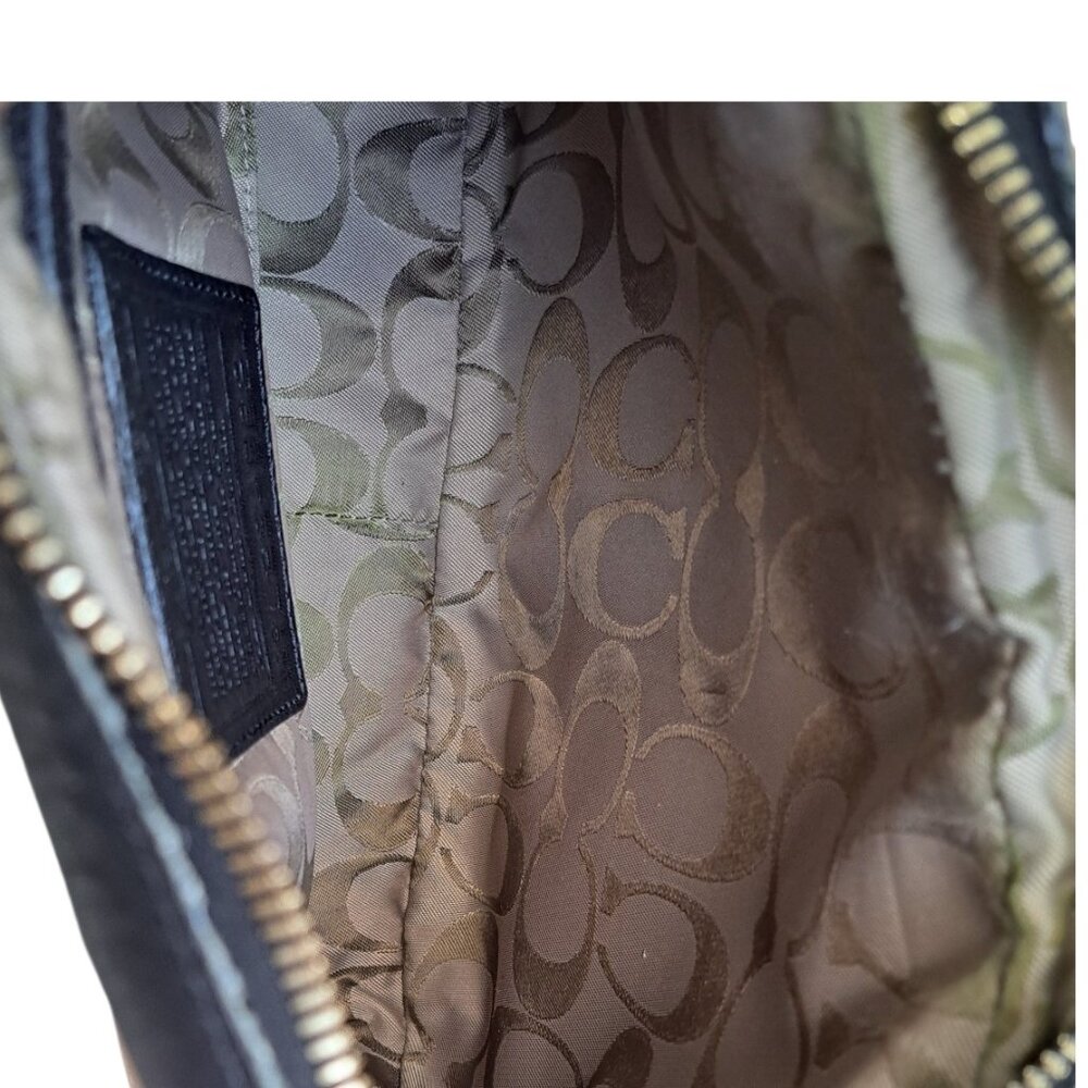 Coach Women's Vintage Black leather Shoulder Hobo Bag Purse C Lining 9624 - Picture 8 of 11